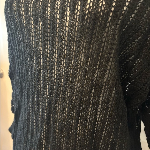 Express black mesh netted tight waistband blouse size L - Picture 12 of 14